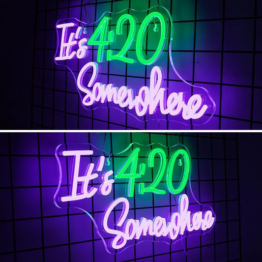420 Neon Sign for Wall Decor