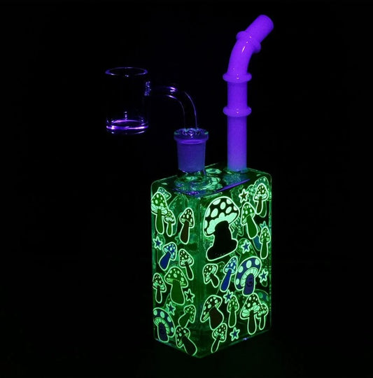 Glow Mushroom Juice Box Dab Rig