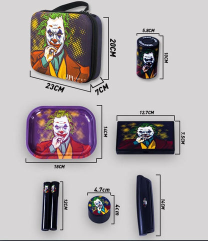 Joker Metal Herb Grinder Rolling Tray Set