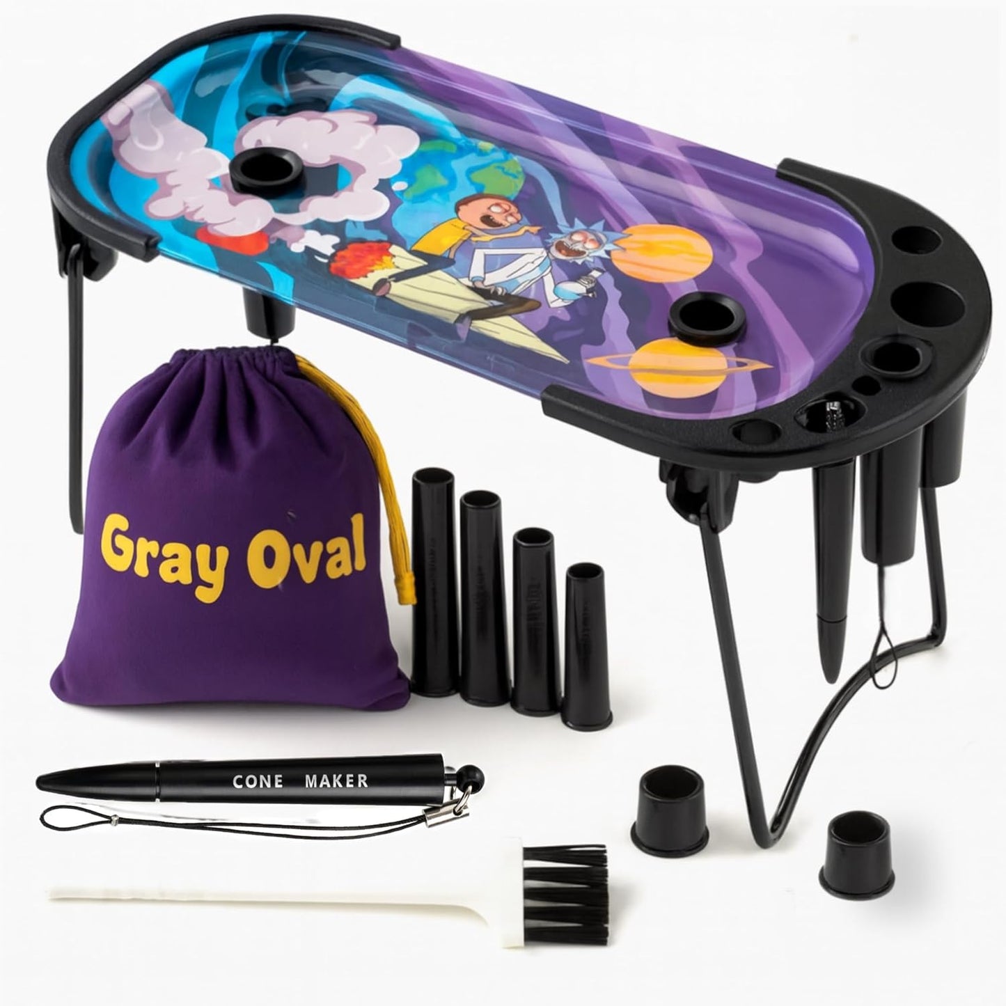 Rick & Morty Rolling Tray with Cone Loader