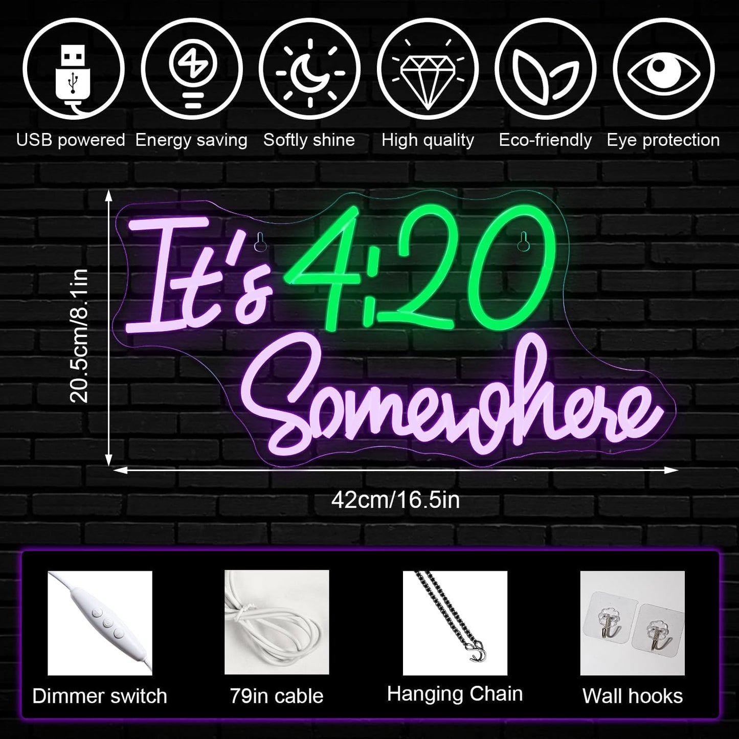 420 Neon Sign for Wall Decor