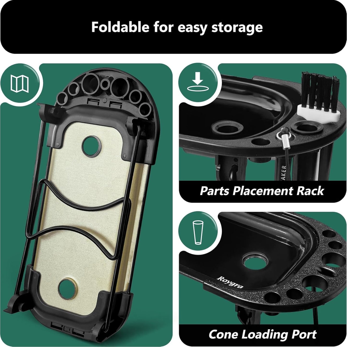Foldable Rolling Tray Set with Cone Loader
