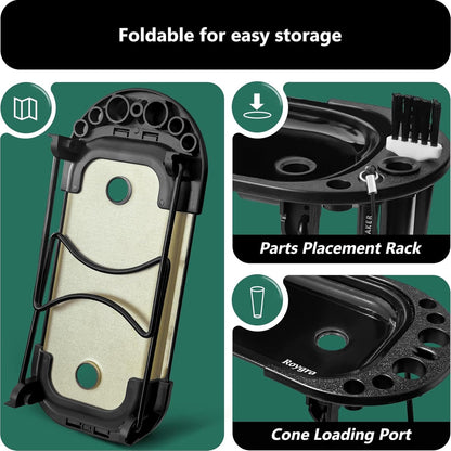 Foldable Rolling Tray Set with Cone Loader