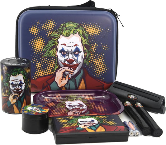 Joker Metal Herb Grinder Rolling Tray Set