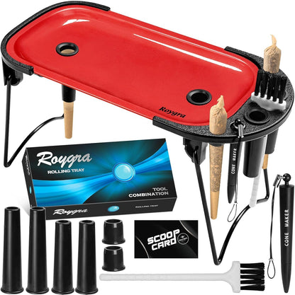 Foldable Rolling Tray Set with Cone Loader