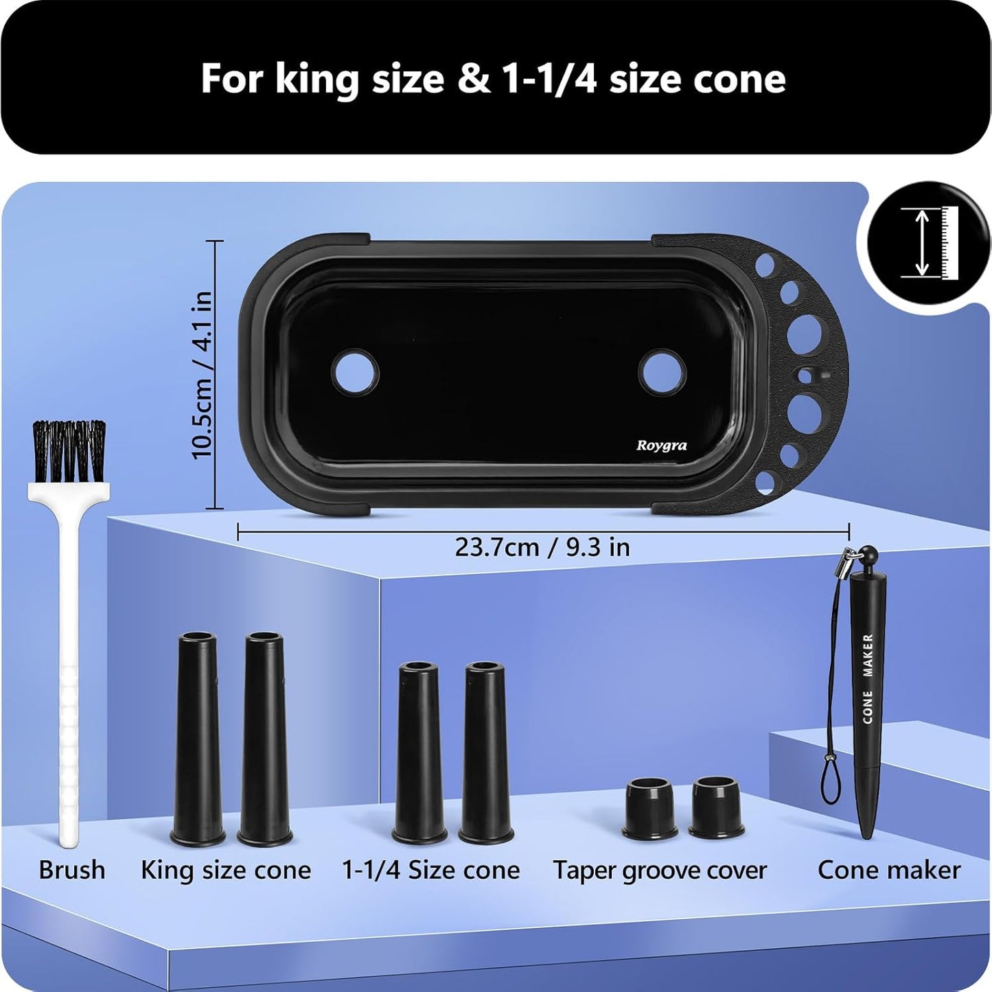 Foldable Rolling Tray Set with Cone Loader