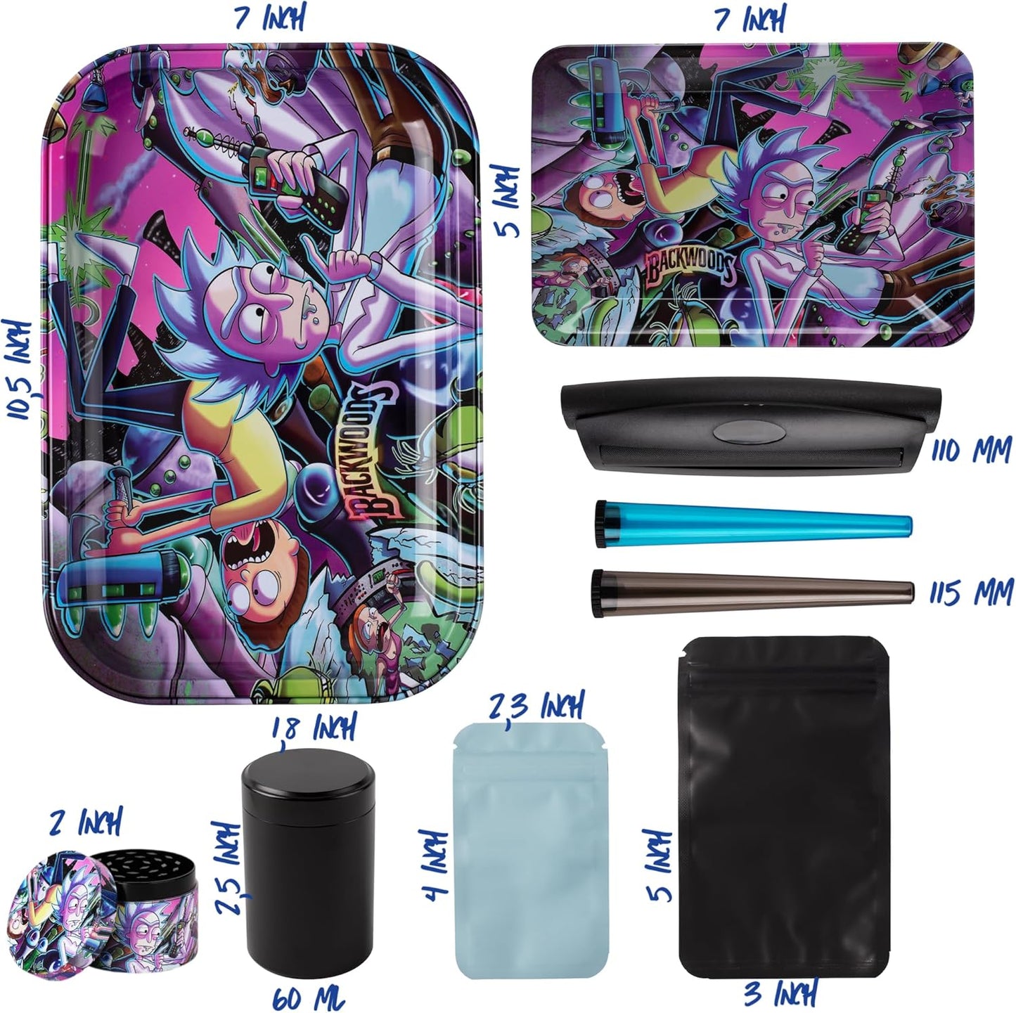 Rick & Morty Rolling Tray Kit