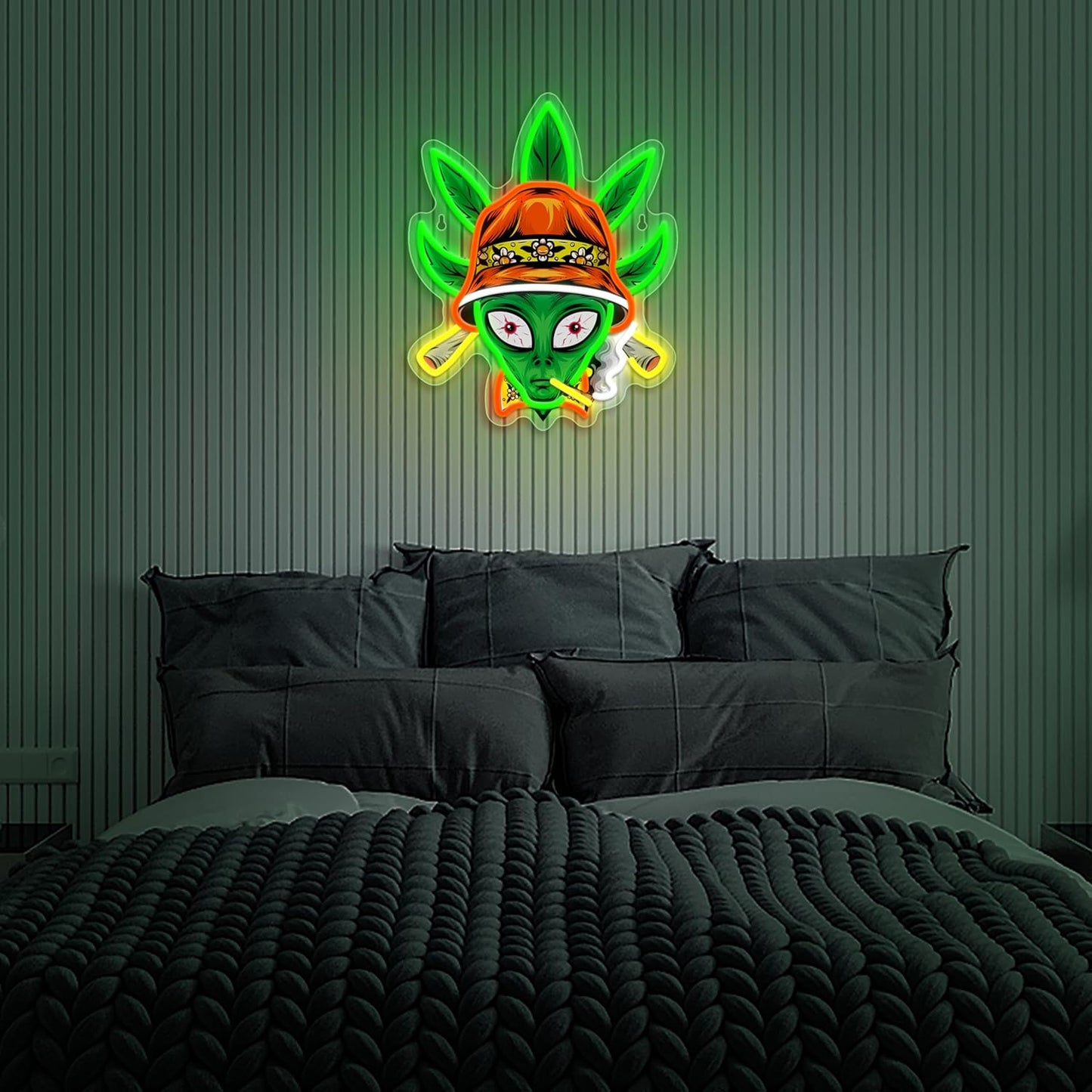 Green Alien Neon Sign Alien