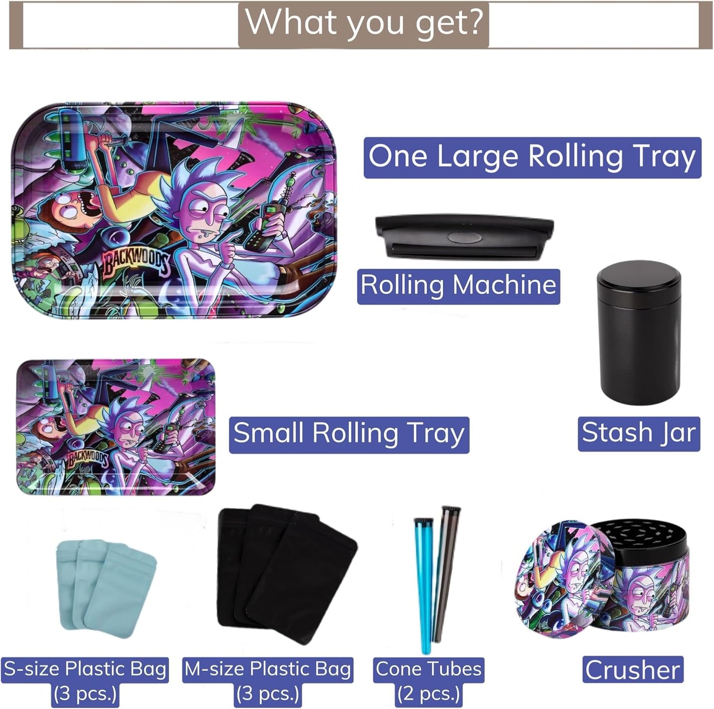 Rick & Morty Rolling Tray Kit