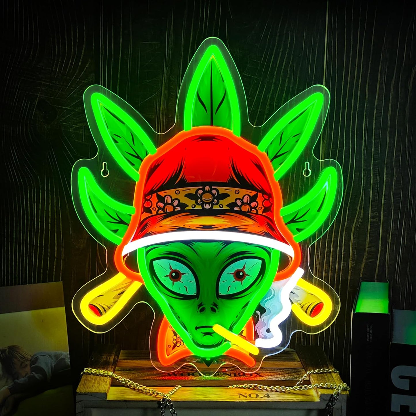 Green Alien Neon Sign Alien