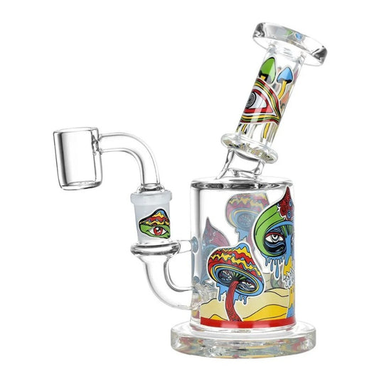 Shroom Eyes, They’re Watching You Glow In The Dark Glass Dab Rig