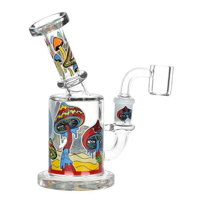 Shroom Eyes, They’re Watching You Glow In The Dark Glass Dab Rig