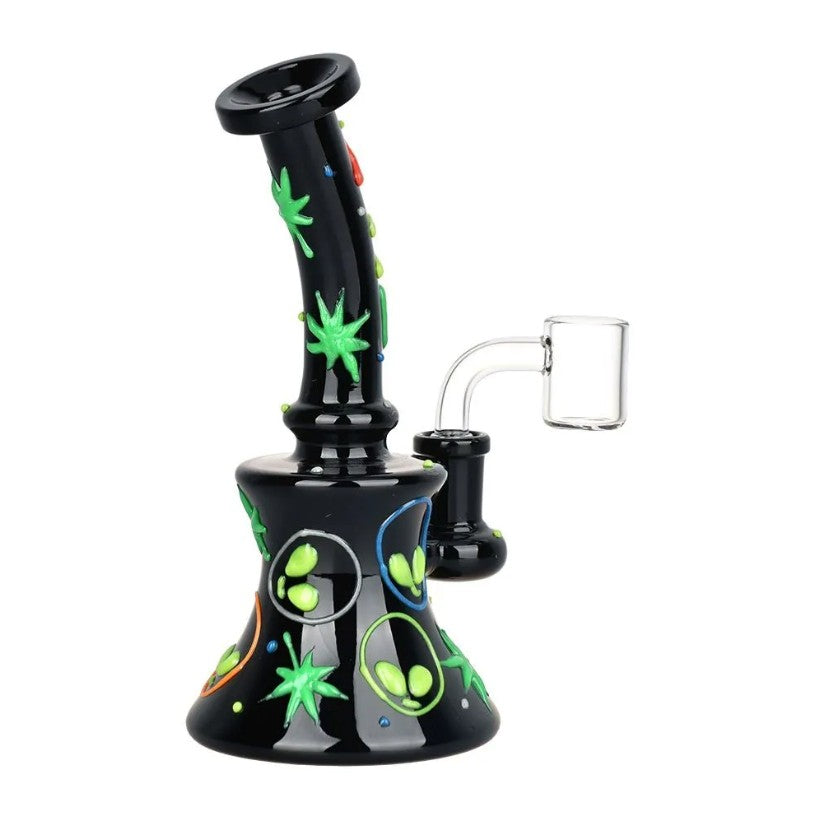 420 Alien Glow In The Dark Glass Dab Rig