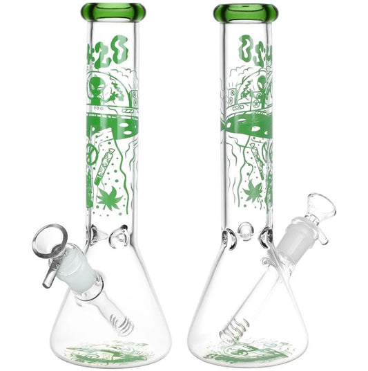 420 UFO Visitor Beaker Glass Water Pipe